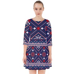 Ukrainian Folk Seamless Pattern Ornament Art Smock Dress