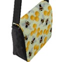 Bees Pattern Honey Bee Bug Honeycomb Honey Beehive Flap Closure Messenger Bag (L) View2