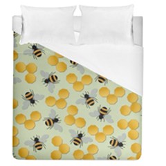 Bees Pattern Honey Bee Bug Honeycomb Honey Beehive Duvet Cover (queen Size) by Bedest