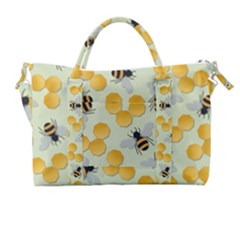 Bees Pattern Honey Bee Bug Honeycomb Honey Beehive Carry-on Travel Shoulder Bag by Bedest