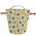 Bees Pattern Honey Bee Bug Honeycomb Honey Beehive Drawstring Bucket Bag View2