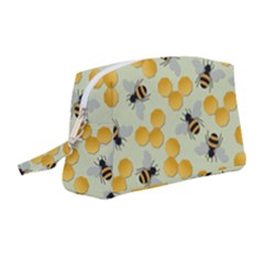 Bees Pattern Honey Bee Bug Honeycomb Honey Beehive Wristlet Pouch Bag (medium) by Bedest