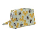 Bees Pattern Honey Bee Bug Honeycomb Honey Beehive Wristlet Pouch Bag (Medium) View1