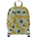 Bees Pattern Honey Bee Bug Honeycomb Honey Beehive Zip Up Backpack View3