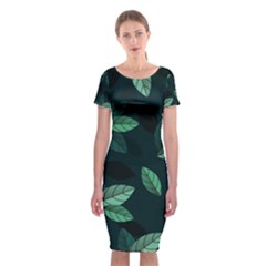 Foliage Classic Short Sleeve Midi Dress