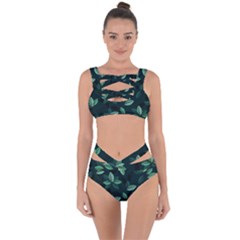 Foliage Bandaged Up Bikini Set 