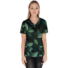 Foliage Women s V-neck Scrub Top