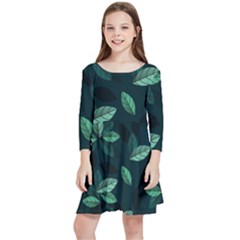 Foliage Kids  Quarter Sleeve Skater Dress