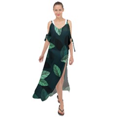 Foliage Maxi Chiffon Cover Up Dress