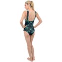 Foliage Cross Front Low Back Swimsuit View2