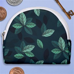 Foliage Horseshoe Style Canvas Pouch