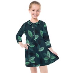 Foliage Kids  Quarter Sleeve Shirt Dress