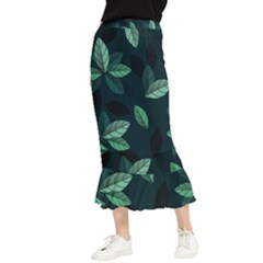 Foliage Maxi Fishtail Chiffon Skirt