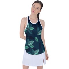 Foliage Racer Back Mesh Tank Top