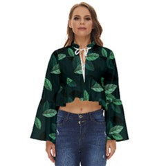 Foliage Boho Long Bell Sleeve Top by HermanTelo