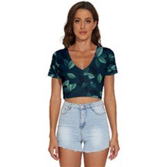 Foliage V-neck Crop Top