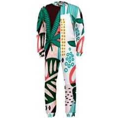 Abstract Seamless Pattern With Tropical Leaves Onepiece Jumpsuit (men)