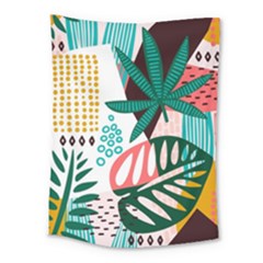 Abstract Seamless Pattern With Tropical Leaves Medium Tapestry