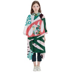 Abstract Seamless Pattern With Tropical Leaves Kids  Hooded Rain Ponchos by Hannah976