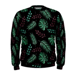 Tropical Leaves Pattern Men s Sweatshirt