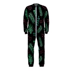 Tropical Leaves Pattern Onepiece Jumpsuit (kids)