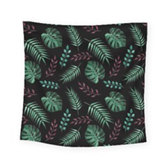 Tropical Leaves Pattern Square Tapestry (small)