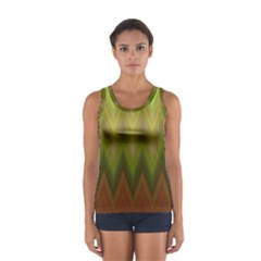 Zig Zag Chevron Classic Pattern Sport Tank Top  by Apen