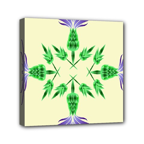 Thistle Flower Purple Thorny Flora Mini Canvas 6  X 6  (stretched) by Bajindul