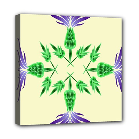 Thistle Flower Purple Thorny Flora Mini Canvas 8  X 8  (stretched) by Bajindul