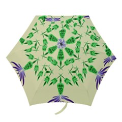 Thistle Flower Purple Thorny Flora Mini Folding Umbrellas by Bajindul