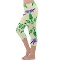 Thistle Flower Purple Thorny Flora Capri Yoga Leggings View2