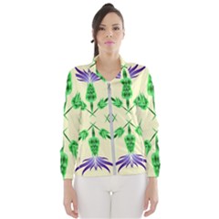 Thistle Flower Purple Thorny Flora Women s Windbreaker