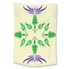 Thistle Flower Purple Thorny Flora Large Tapestry