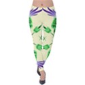 Thistle Flower Purple Thorny Flora Velvet Leggings View1