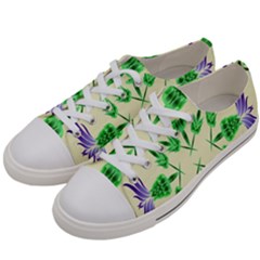 Thistle Flower Purple Thorny Flora Women s Low Top Canvas Sneakers by Bajindul