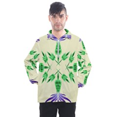 Thistle Flower Purple Thorny Flora Men s Half Zip Pullover