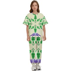 Thistle Flower Purple Thorny Flora Kids  T-shirt And Pants Sports Set by Bajindul