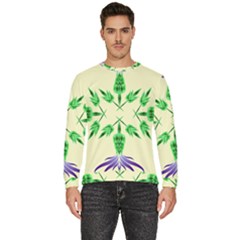 Thistle Flower Purple Thorny Flora Men s Fleece Sweatshirt