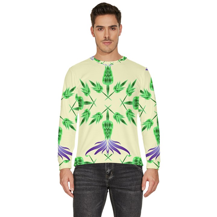 Thistle Flower Purple Thorny Flora Men s Fleece Sweatshirt