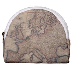 Old Vintage Classic Map Of Europe Horseshoe Style Canvas Pouch by Paksenen