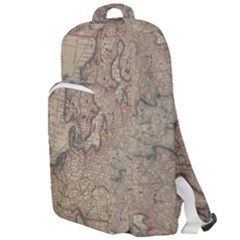 Old Vintage Classic Map Of Europe Double Compartment Backpack by Paksenen