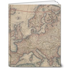 Old Vintage Classic Map Of Europe 8  X 10  Softcover Notebook by Paksenen