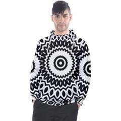 Circular Concentric Radial Symmetry Abstract Men s Pullover Hoodie