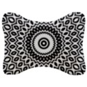 Circular Concentric Radial Symmetry Abstract Velour Seat Head Rest Cushion View1