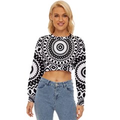 Circular Concentric Radial Symmetry Abstract Lightweight Long Sleeve Sweatshirt by Proyonanggan