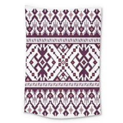 Illustration Ukrainian Folk Seamless Pattern Ornament Large Tapestry