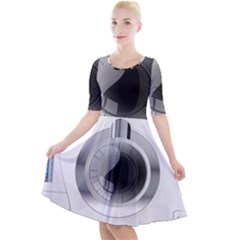 Washing Machines Home Electronic Quarter Sleeve A-line Dress by Proyonanggan