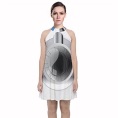 Washing Machines Home Electronic Velvet Halter Neckline Dress 