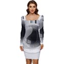 Washing Machines Home Electronic Women Long Sleeve Ruched Stretch Jersey Dress View1