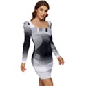 Washing Machines Home Electronic Women Long Sleeve Ruched Stretch Jersey Dress View2